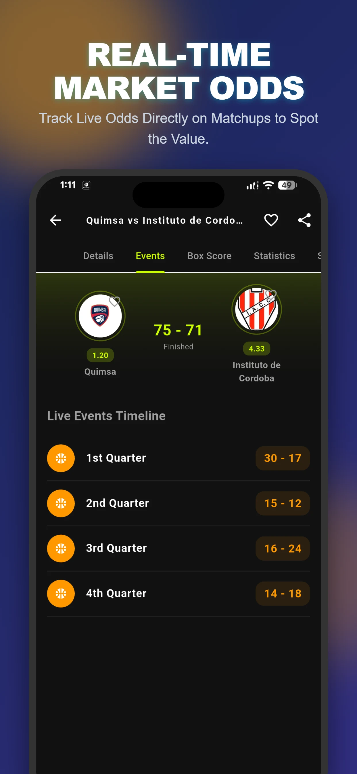Basketball NBA Predictions App screenshot